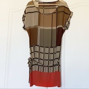 Sheer Dress w/belt size Medium
